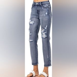 Judy Blue Destroyed Boyfriend Fit Jeans In 30